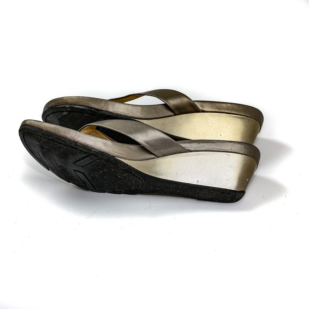 MontegoBay Club Sandal Wedges Bronze Size 8.5 - Picture 3 of 4